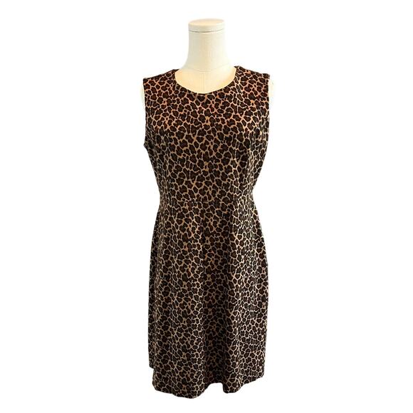 Lands' End Sleeveless Leopard Print Dress, Size 10‎ - Picture 3 of 6